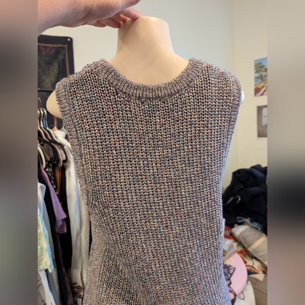 Ella Moss Multicolor Knit Sleeveless Tunic sweater size XL - Picture 9 of 15